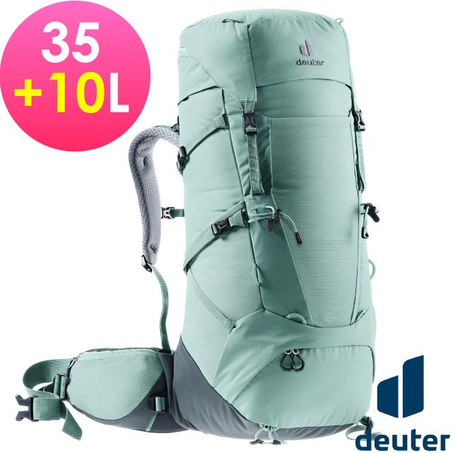 【Deuter】AIRCONTACT CORE 登山健行背包 35+10SL/底部睡袋夾層.人體工學背帶/3350022 翡翠綠