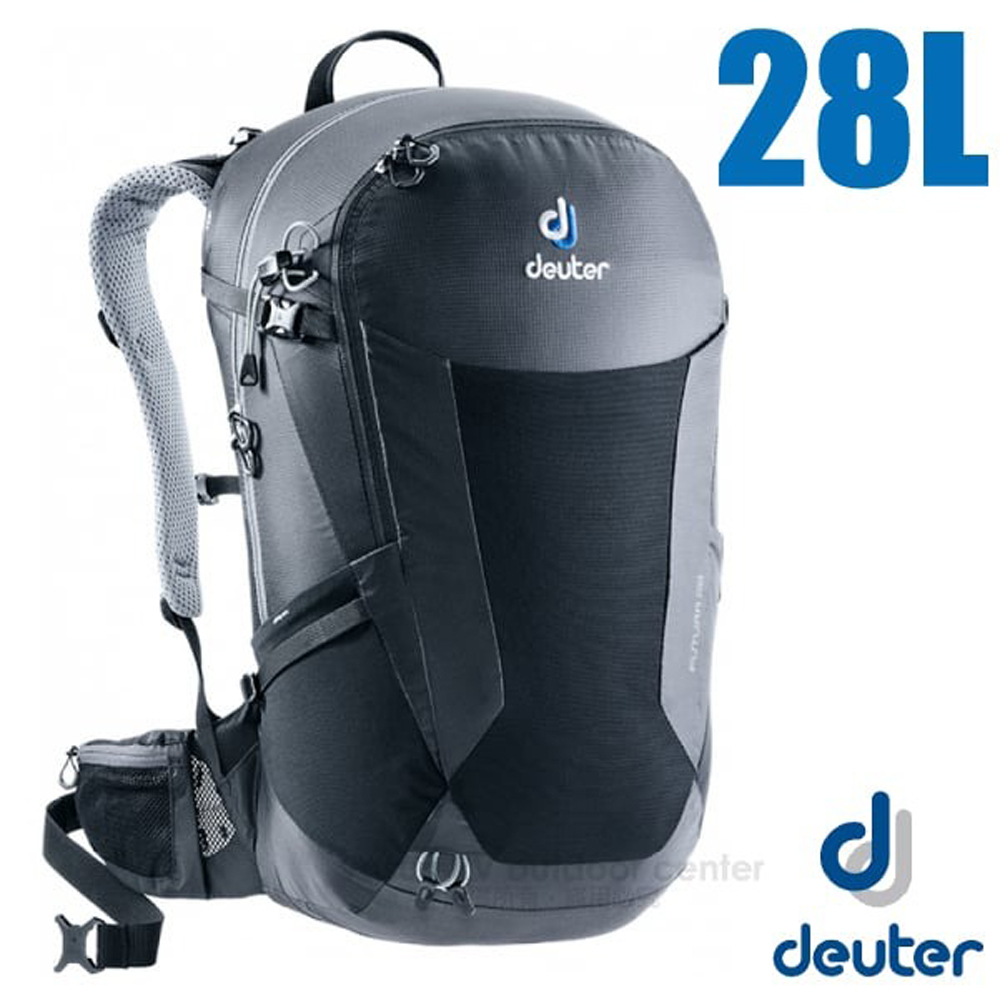 【Deuter】Futura 28L 輕量網架式透氣背包(附原廠防水背包套) 透氣網架背負系統/3400518 黑