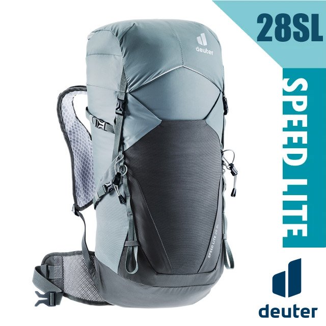 【Deuter】SPEED LITE 超輕量旅遊背包28SL.女性窄肩款/旅遊背包.登山包.健行包_3410522深灰/黑