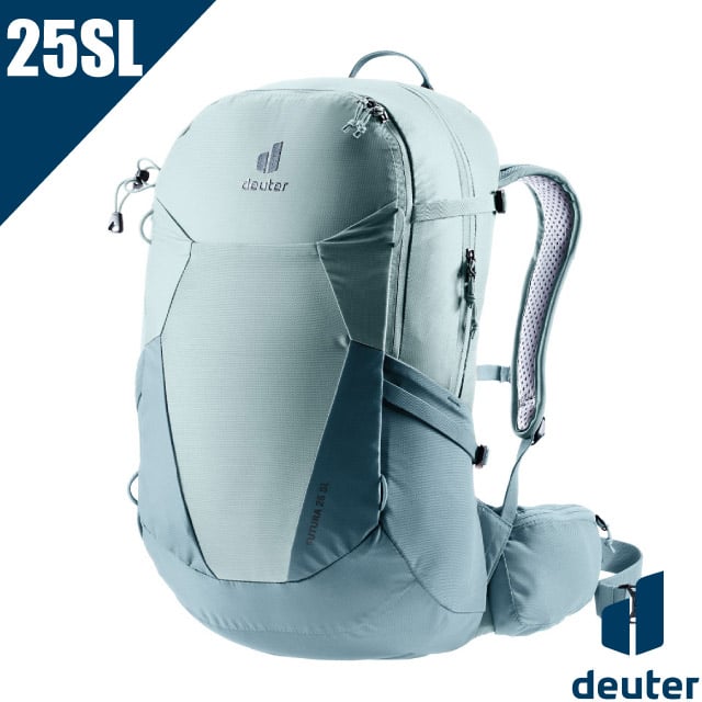【Deuter】FUTURA 透氣網架背包25SL(女性窄肩款)/休閒背包.旅遊背包.攻頂包.戶外健行/3400221 水藍
