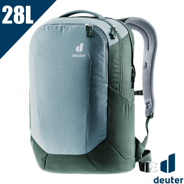 【Deuter】GIGA 28L 透氣休閒電腦後背包(AirMesh 襯裡.MeshTex 肩帶.可放15吋筆電)/3812321 灰綠