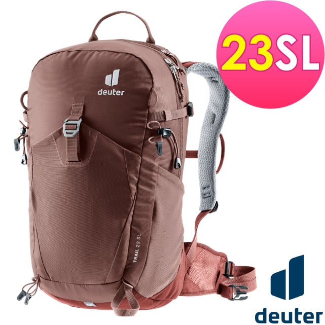 【Deuter】TRAIL 輕量拔熱透氣背包23SL/日用休閒運動背包.旅遊背包.戶外健行/3440424 葡萄乾