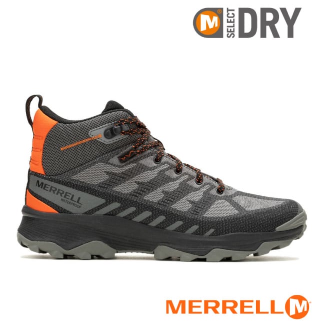 【MERRELL】男 SPEED ECO MID WATERPROOF 多功能防水透氣中筒登山健行鞋/ML038115 鐵灰色