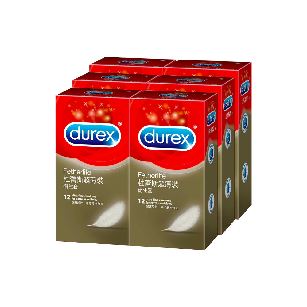 【Durex杜蕾斯】超薄裝 保險套 12入裝x6盒