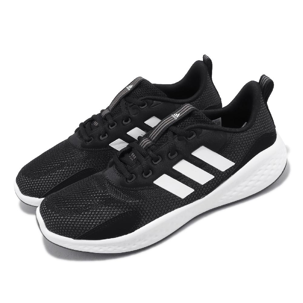 adidas 愛迪達 慢跑鞋 Fluidflow 3.0 男鞋 黑 白 基本款 緩衝 運動鞋 環保材質 IG9835