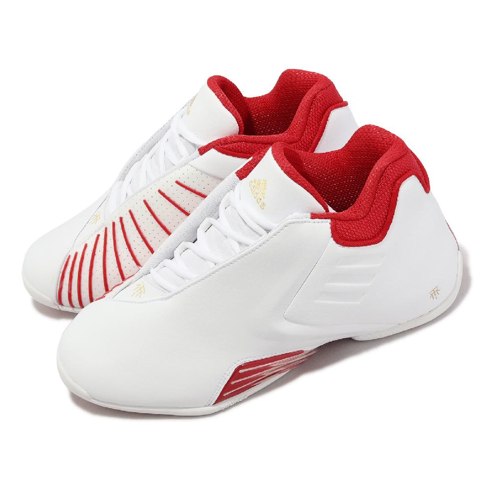 adidas 愛迪達 籃球鞋 TMAC 3 Restomod 男鞋 白 紅 避震 抗扭 鱷魚紋 簽名球鞋 火箭隊 FZ6212