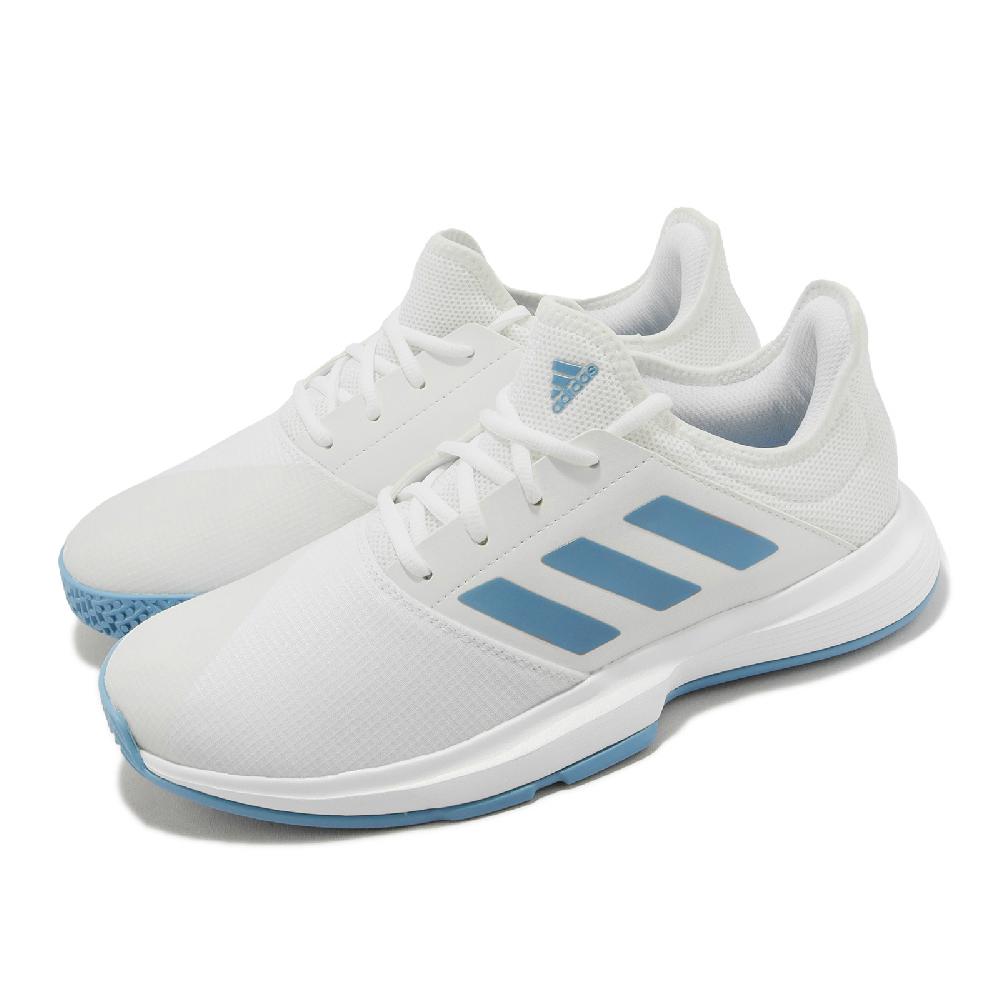adidas 愛迪達 網球鞋 Gamecourt M 男鞋 白 藍 橡膠大底 緩衝 運動鞋 FX1552