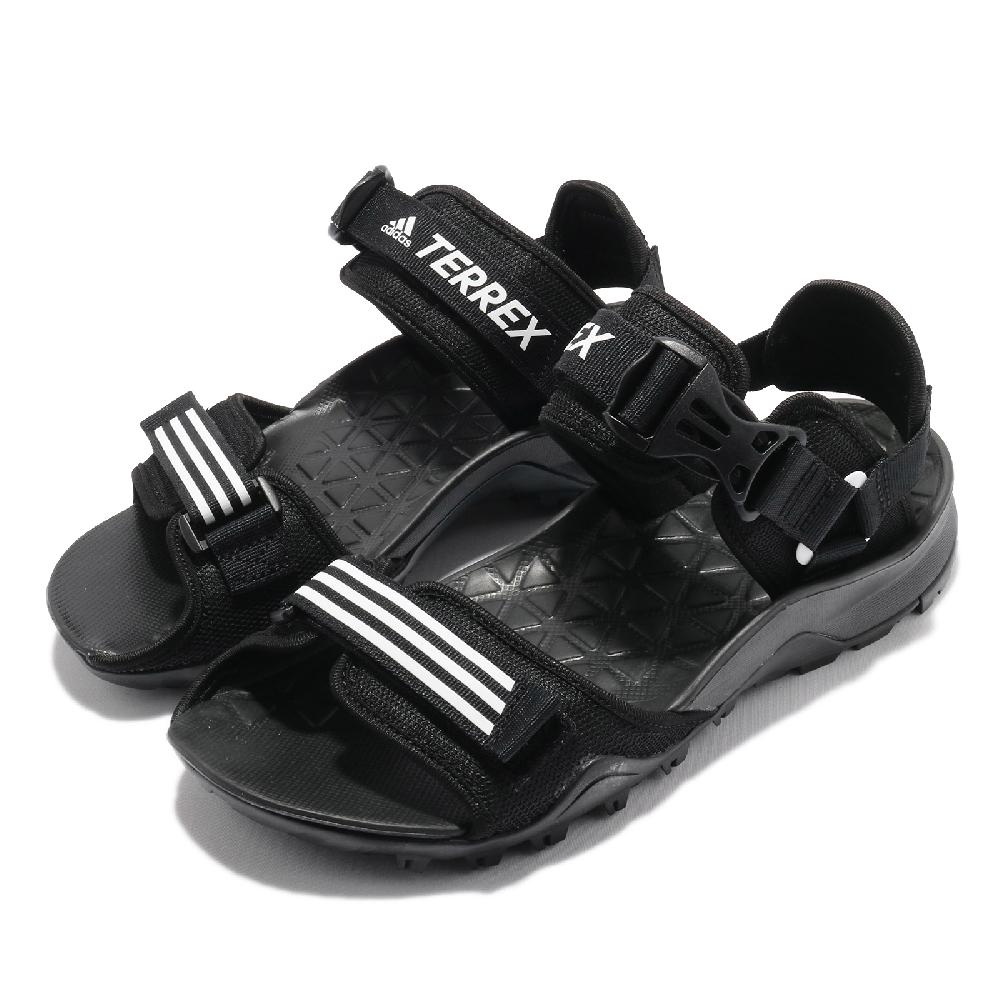 adidas 愛迪達 涼鞋 Cyprex Ultra Sandal DLX 男鞋 女鞋 黑 戶外 登山 魔鬼氈 EF0016