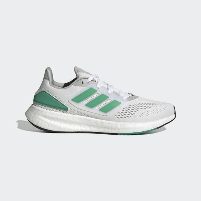 Adidas Pureboost 22 [HQ8588 男 慢跑鞋 運動 訓練 路跑 短跑 緩震 透氣 舒適 白 綠
