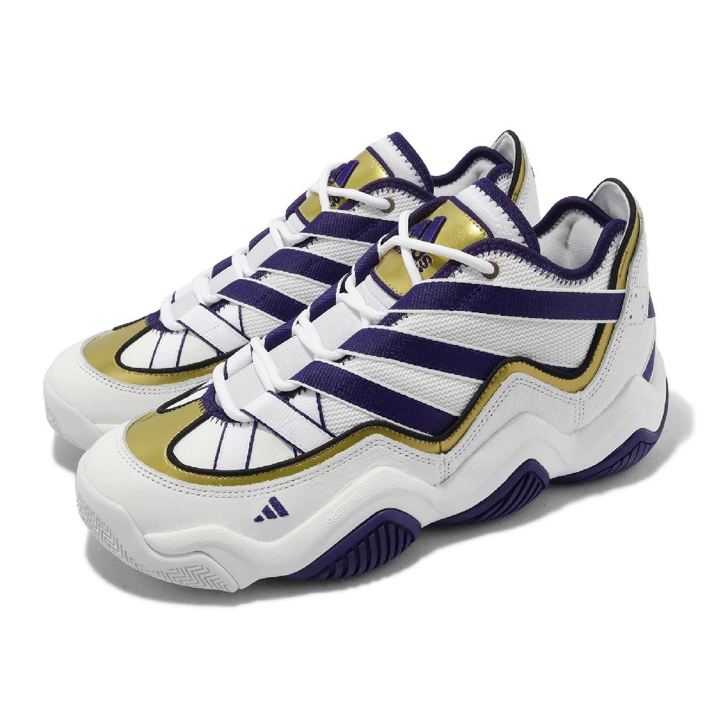 adidas 愛迪達 籃球鞋 Top Ten 2010 男鞋 白 紫 金 皮革 Kobe 湖人 Lakers HQ4624