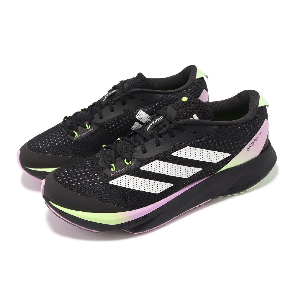 adidas 愛迪達 慢跑鞋 Adizero SL 男鞋 女鞋 黑 粉 透氣 緩衝 止滑 路跑 運動鞋 IG3334