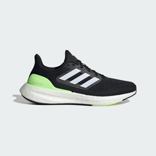 Adidas Pureboost 23 Wide [IF9657 男 慢跑鞋 運動 路跑 寬楦 緩震 耐磨 透氣 黑綠