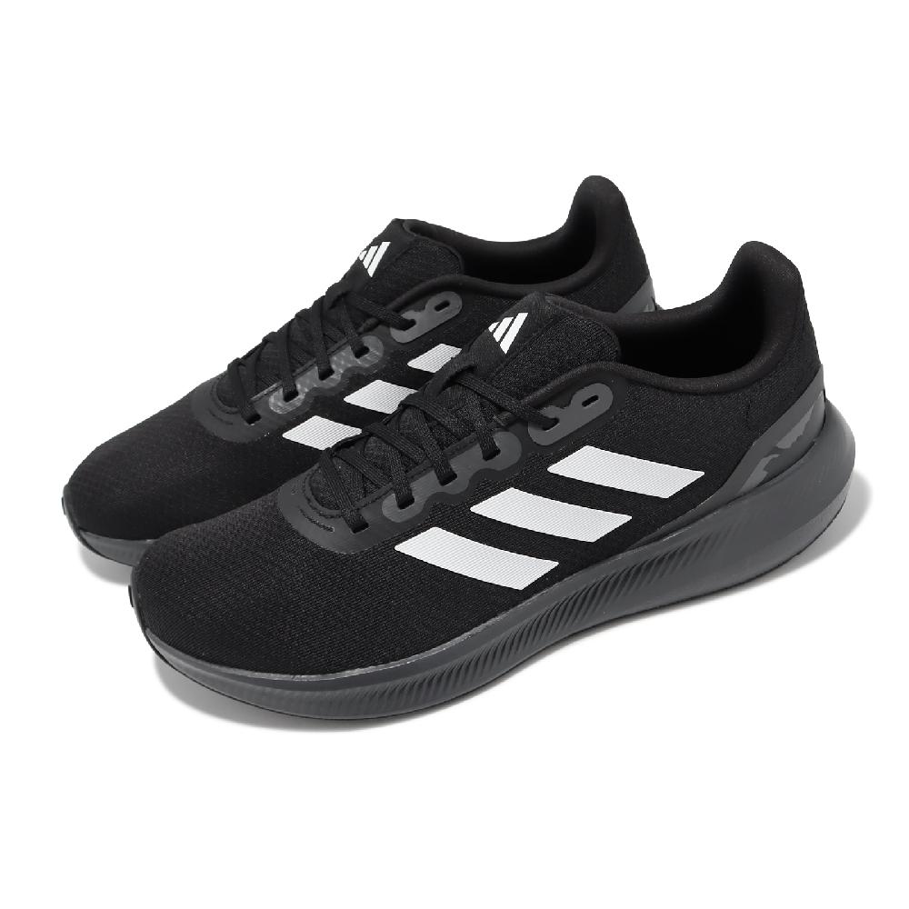 adidas 愛迪達 慢跑鞋 Runfalcon 3.0 男鞋 黑 白 緩衝 透氣 輕量 運動鞋 IE0742