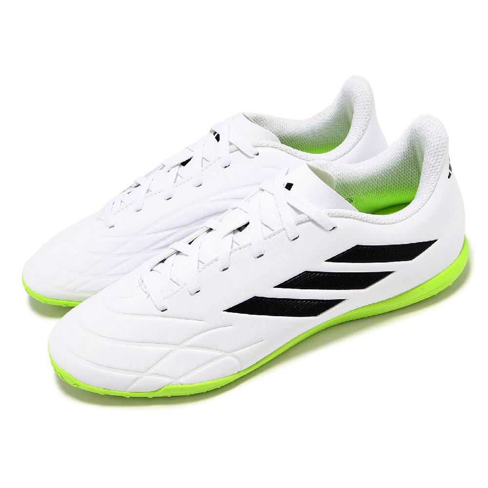 adidas 愛迪達 足球鞋 Copa Pure.4 In 男鞋 白 黑 綠 皮革 抓地 室內足球 運動鞋 GZ2537