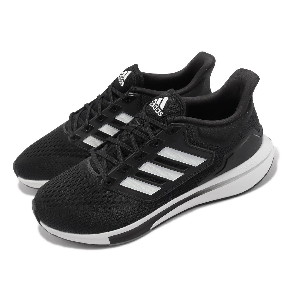 Adidas 慢跑鞋 EQ21 Run 黑 白 男鞋 緩震 透氣 運動鞋 基本款 愛迪達 GY2190