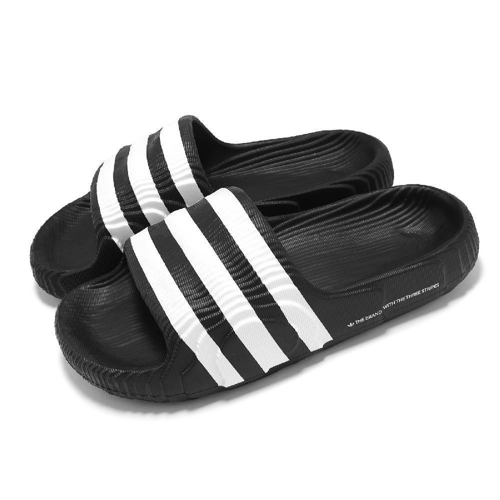 adidas 愛迪達 拖鞋 Adilette 22 男鞋 女鞋 黑 白 三線 涼拖鞋 IF3670