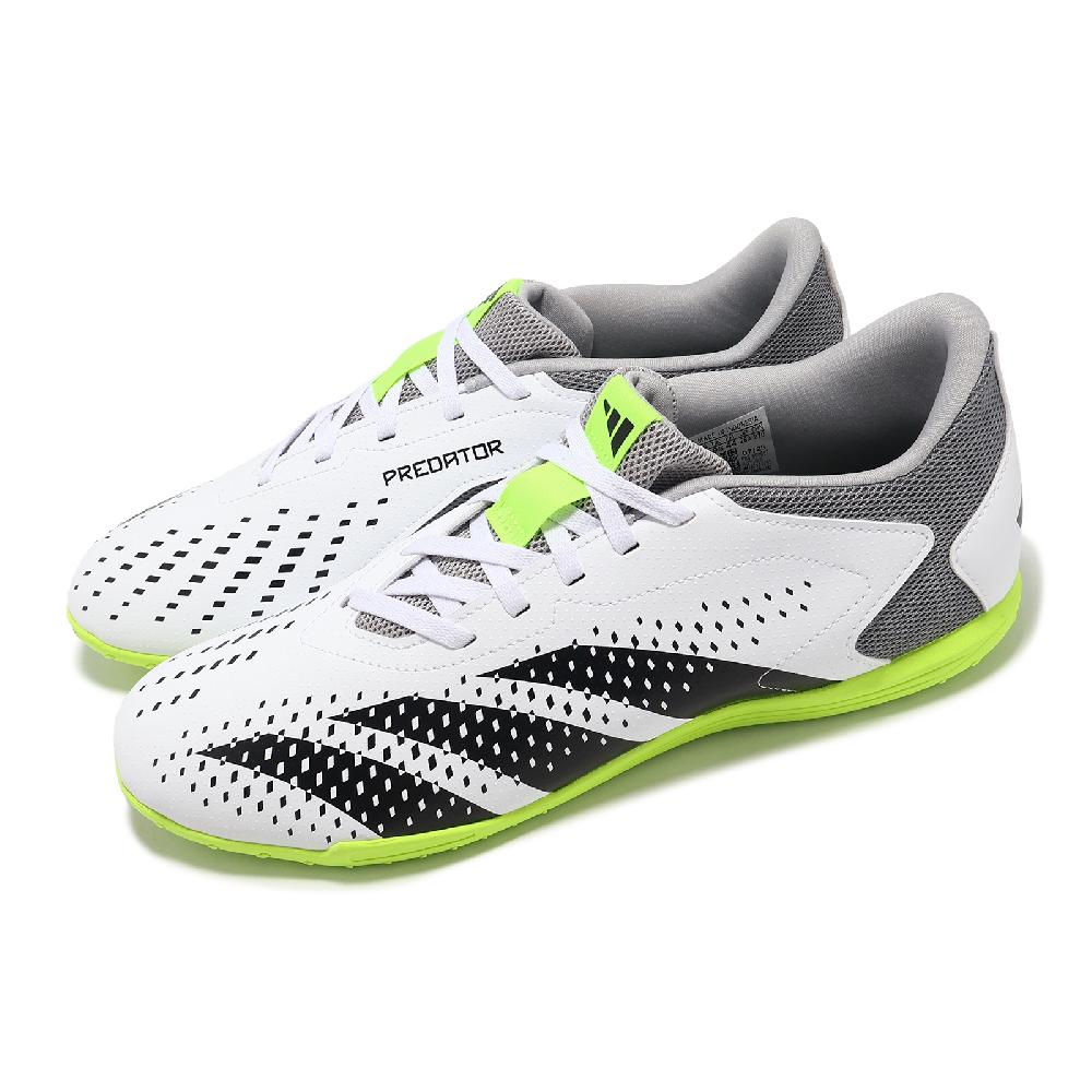 adidas 愛迪達 足球鞋 Predator Accuracy.4 IN SAL 男鞋 灰 黑 綠 室內 運動鞋 愛迪達 GY9986