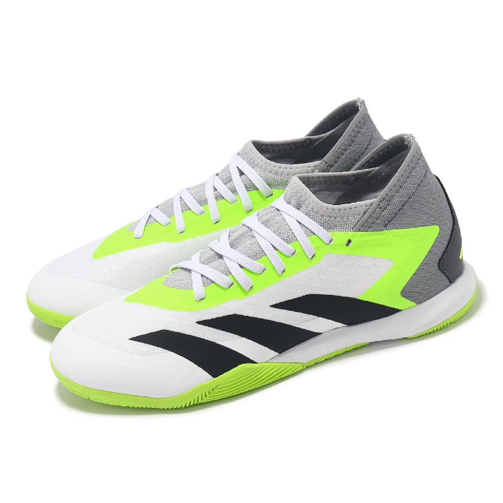 adidas 愛迪達 足球鞋 Predator Accuracy.3 IN 男鞋 螢光綠 灰 室內足球 運動鞋 GY9990