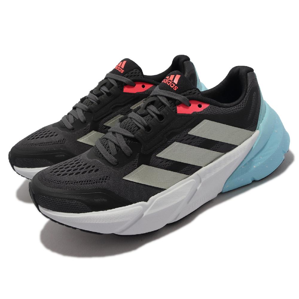 Adidas 慢跑鞋 Adistar 1 W 女鞋 黑 藍 路跑 彈力 訓練 運動鞋 愛迪達 H01166