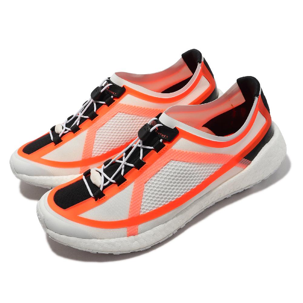 adidas 慢跑鞋 PulseBOOST HD S. 女鞋 白 橘 黑 Stella McCartney 愛迪達 EF2150
