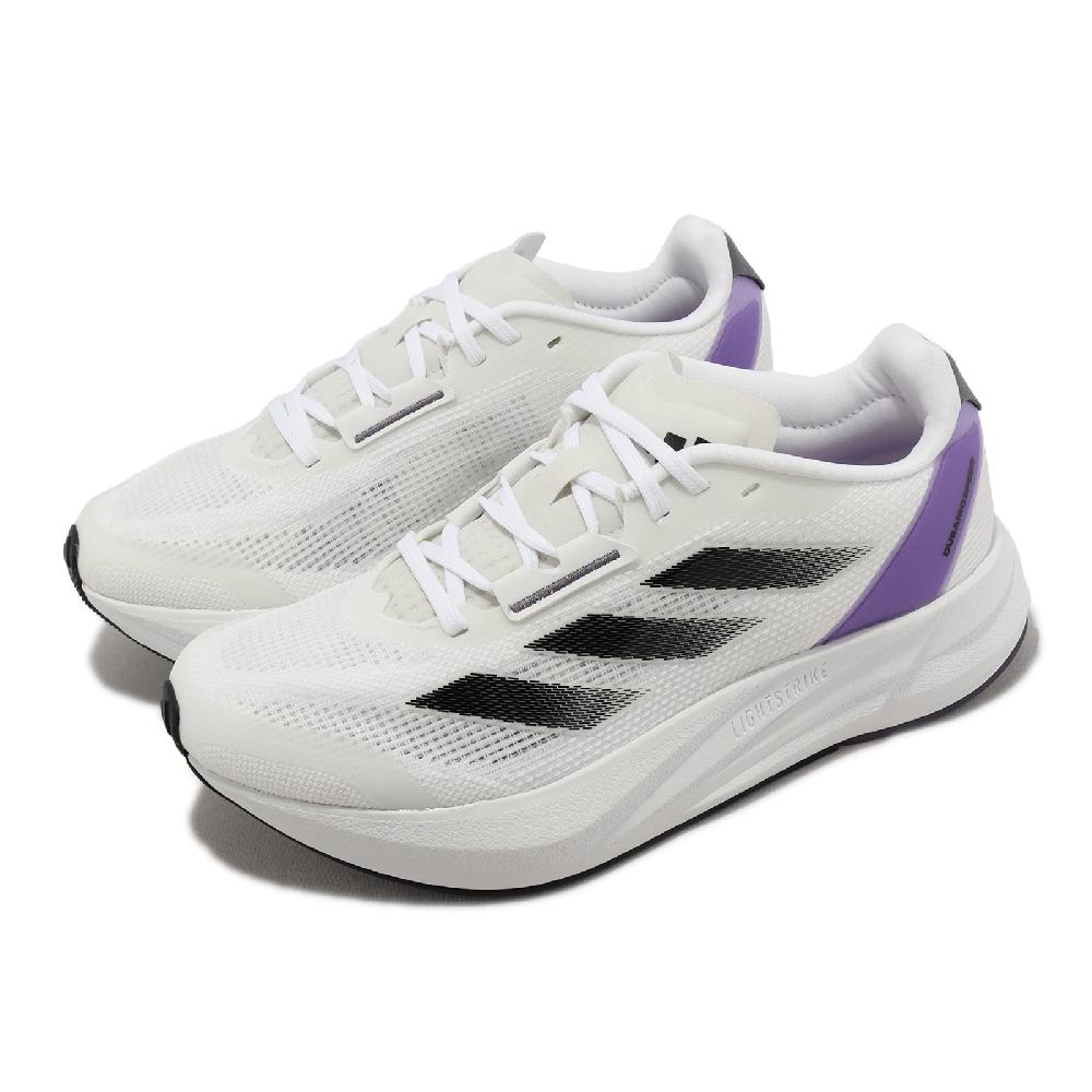 adidas 愛迪達 慢跑鞋 Duramo Speed W 女鞋 白 紫 緩震 輕量 運動鞋 環保材質 IE9688