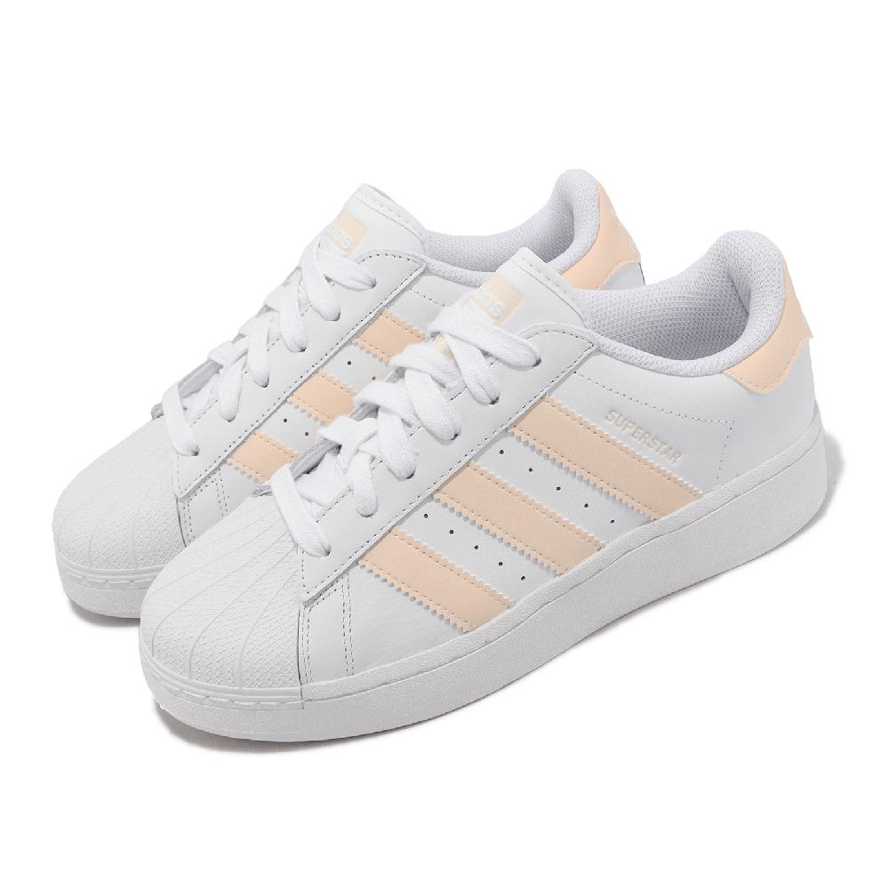 adidas 愛迪達 休閒鞋 Superstar XLG W 女鞋 白 橘 皮革 貝殼頭 鋸齒三線 三葉草 IF3004