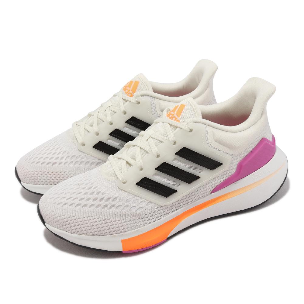 adidas 愛迪達 慢跑鞋 EQ21 Run 女鞋 白 橘 粉紅 基本款 環保材質 緩震 運動鞋 GY2208