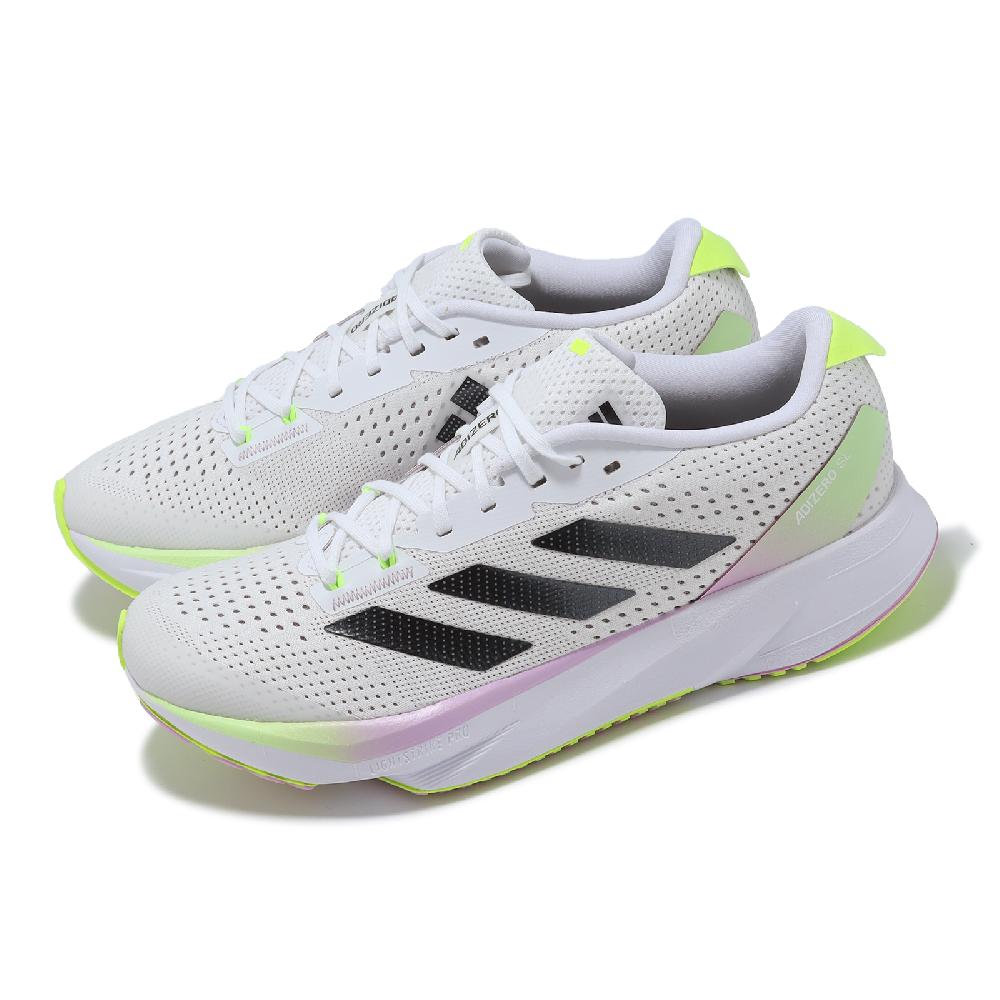 adidas 愛迪達 慢跑鞋 Adizero SL W 女鞋 白 綠 透氣 緩震 回彈 路跑 運動鞋 IG3345