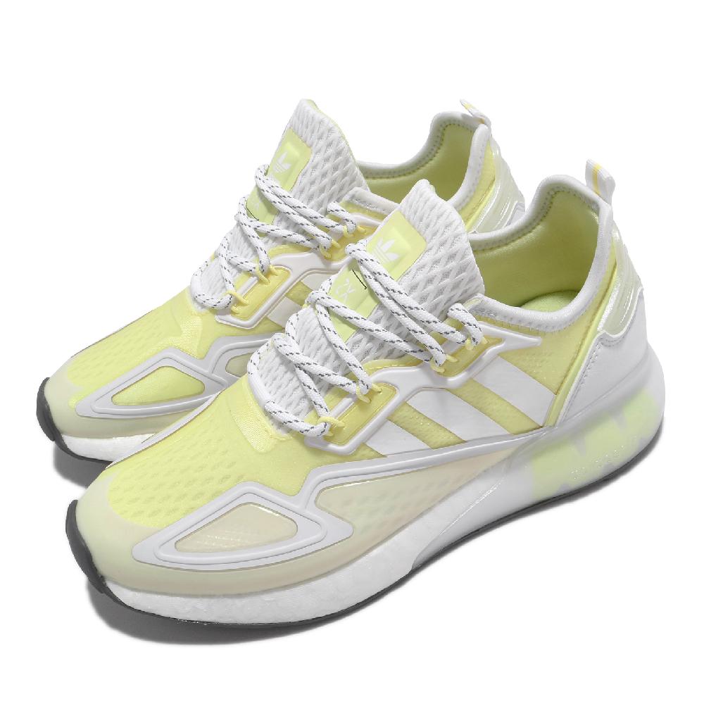 adidas 愛迪達 休閒鞋 ZX 2K BOOST W 女鞋 白 黃 輕量 透氣 運動鞋 GX2711