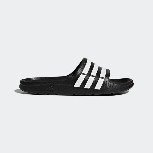 Adidas Duramo Slide [G15890 男女 運動 涼鞋 拖鞋 休閒 舒適 輕量 黑 白 愛迪達