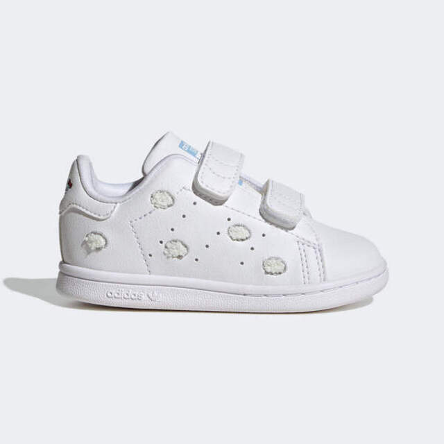 Adidas Stan Smith CF I [IF7034 小童 休閒鞋 經典 魔鬼氈 HELLO KITTY 白