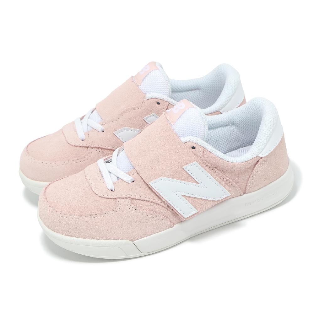 New Balance 紐巴倫 童鞋 300 寬楦 粉紅 白 中童 小朋友 魔鬼氈 運動鞋 麂皮 NB PO300SP-W
