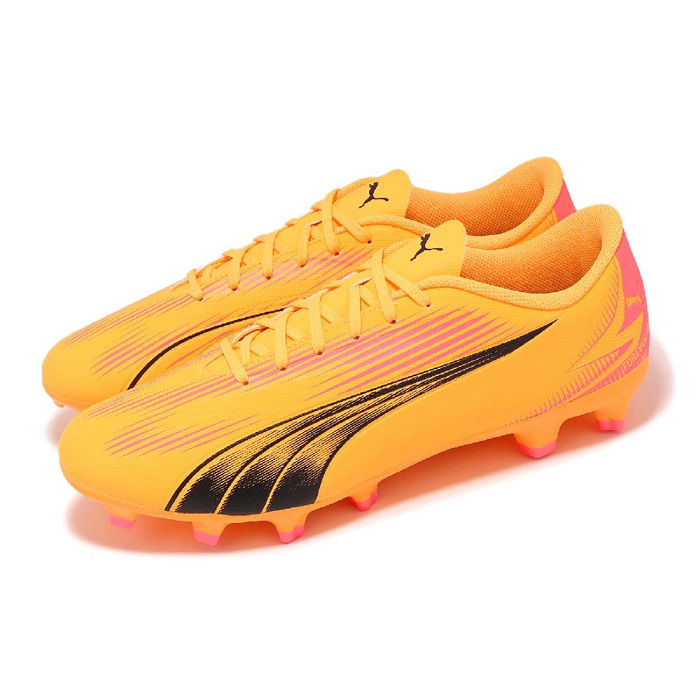 Puma 彪馬 足球鞋 Ultra Play FG/AG 男鞋 橘黃 粉 包覆 抓地 短草皮 運動鞋 10776303