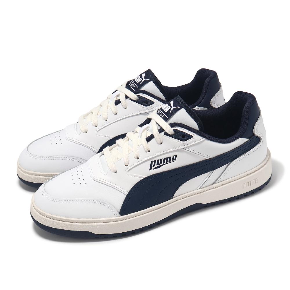 Puma 彪馬 休閒鞋 Doublecourt 男鞋 白 藍 皮革 低筒 緩衝 39328413