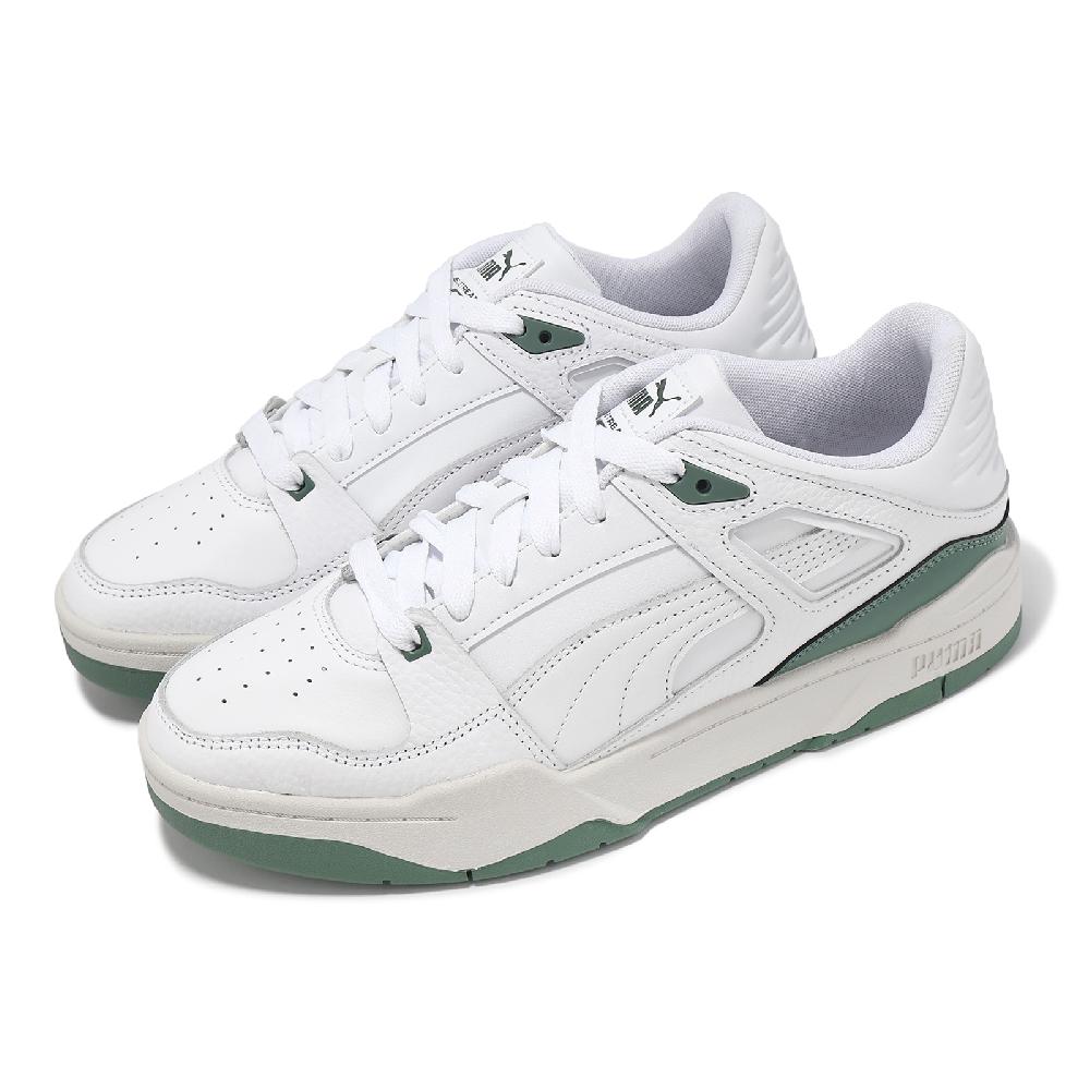 Puma 彪馬 休閒鞋 Slipstream Lth 男鞋 白 綠 皮革 復古 奶油底 38754430
