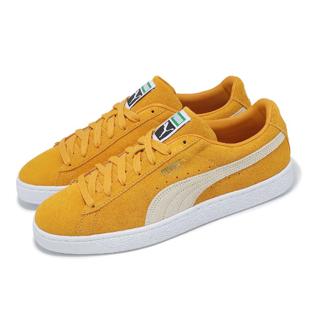 Puma 彪馬 休閒鞋 Suede Classic XXI 男鞋 橘黃 白 麂皮 撞色 復古 板鞋 37491597