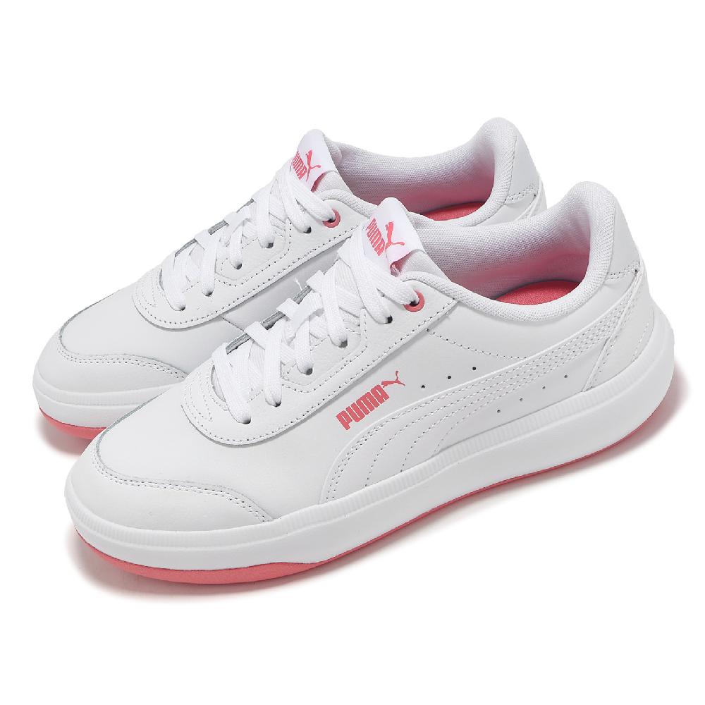 Puma 彪馬 休閒鞋 Tori 女鞋 白 粉橘 皮革 厚底 增高 小白鞋 38302619