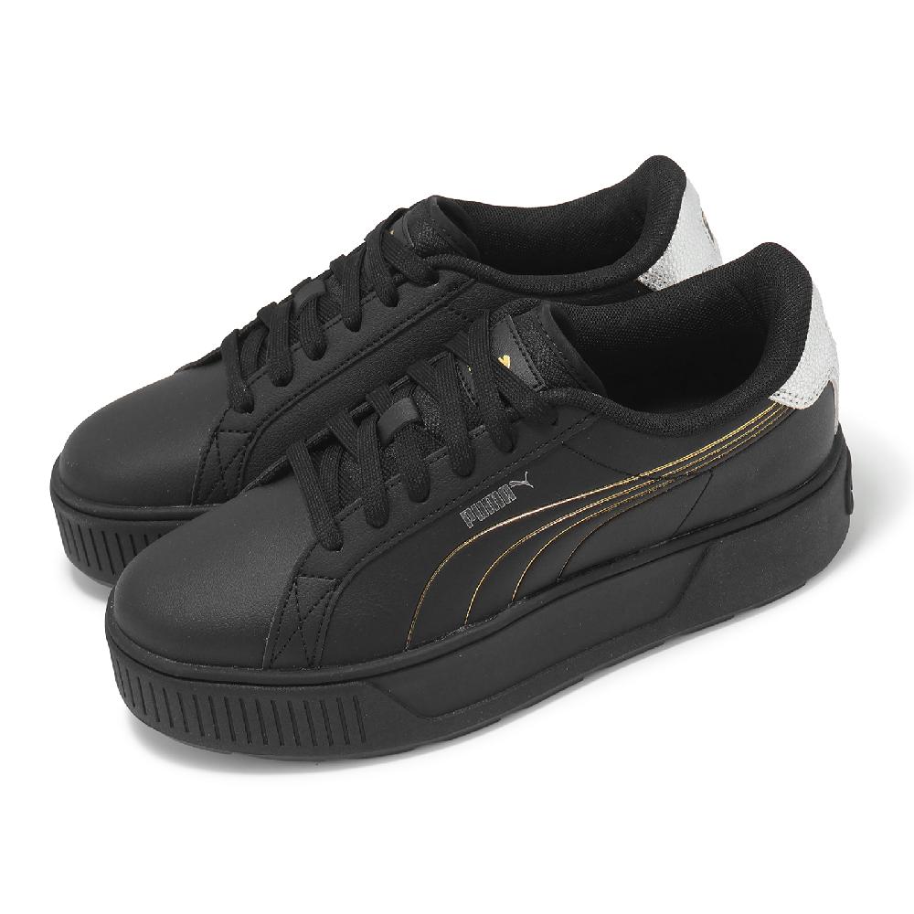 Puma 彪馬 休閒鞋 Karmen Metallic Shine 女鞋 黑 金 銀 厚底 增高 鬆糕鞋 39509902