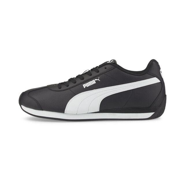 Puma Turin 3 [383037-05 男女 休閒鞋 復古 簡約 合成皮革 柔軟 舒適 情侶穿搭 黑 白