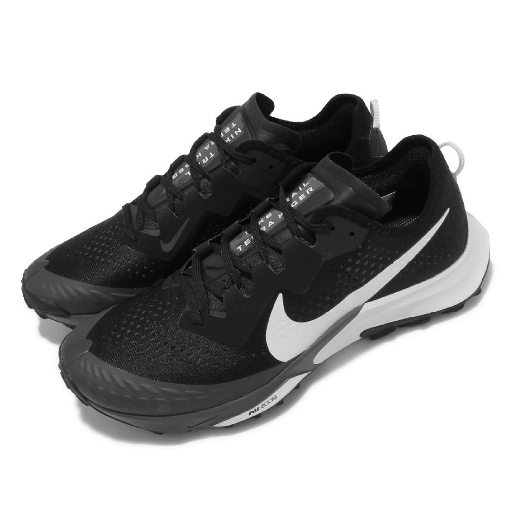 Nike 耐吉 越野跑鞋 Air Zoom Terra Kiger 7 黑白 氣墊 戶外 男鞋 CW6062-002