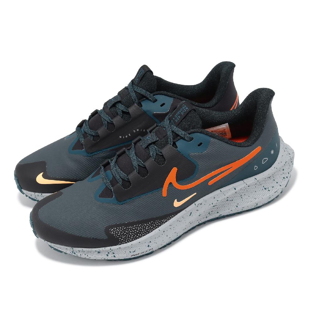 Nike 耐吉 慢跑鞋 Air Zoom Pegasus Shield 綠 黑 防潑水 氣墊 運動鞋 DO7625-300