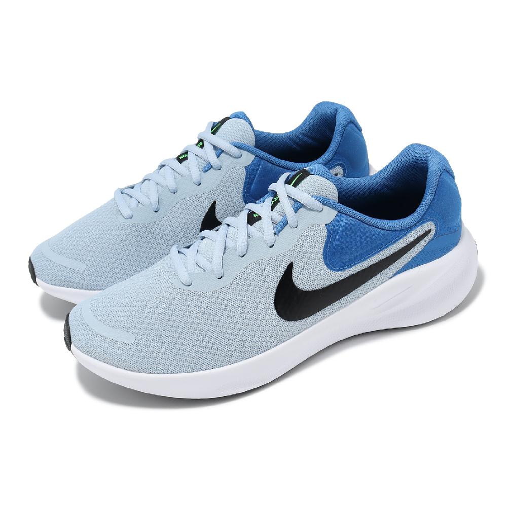 Nike 耐吉 慢跑鞋 Revolution 7 男鞋 藍 黑 透氣 輕量 緩震 運動鞋 FB2207-402