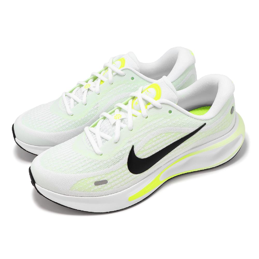 Nike 耐吉 慢跑鞋 Journey Run 男鞋 白 黑 螢光綠 路跑 運動鞋 FN0228-700