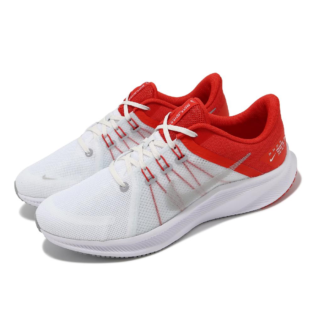Nike 耐吉 慢跑鞋 Quest 4 男鞋 紅 白 網布 透氣 緩震 路跑 訓練 運動鞋 DA1105-100