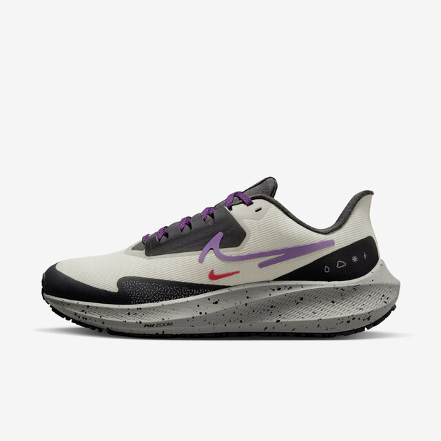 Nike W Air Zoom Pegasus 39 Shield [DO7626-003 女 慢跑鞋 防潑水 米白紫