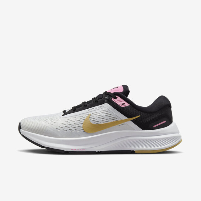 Nike W Air Zoom Structure 24 [DA8570-106 女 慢跑鞋 運動 緩震 白黑 金