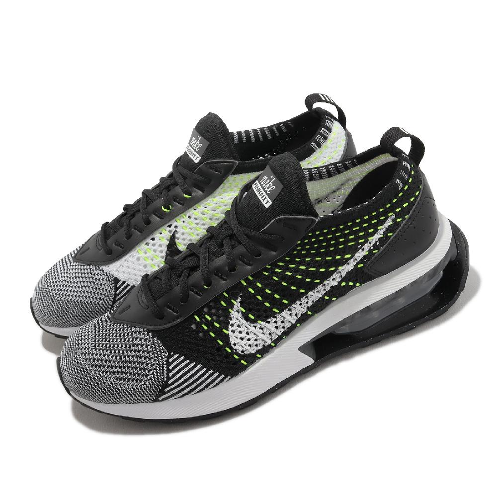 Nike 耐吉 慢跑鞋 Wmns Air Max Flyknit Racer 女鞋 黑 綠 針織 氣墊 運動鞋 DM9073-002