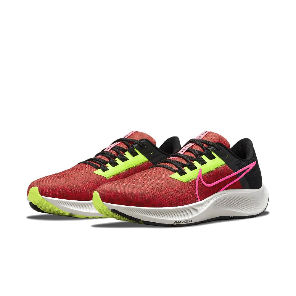 Nike 耐吉 慢跑鞋 Wmns Air Zoom Pegasus 38 女鞋 紅 螢光黃 運動鞋 小飛馬 DM8061-600