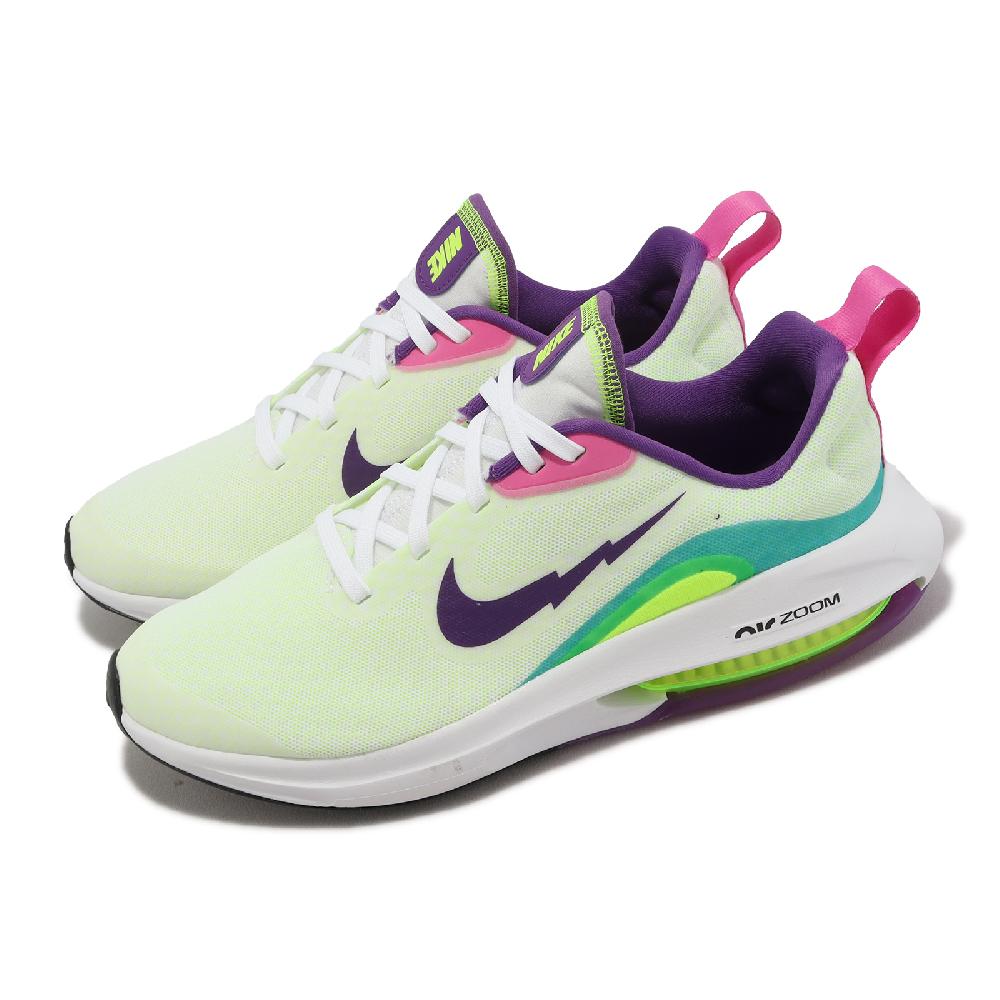 Nike 耐吉 慢跑鞋 Air Zoom Arcadia 2 SE GS 大童鞋 女鞋 白 紫 氣墊 運動鞋 FB2356-100