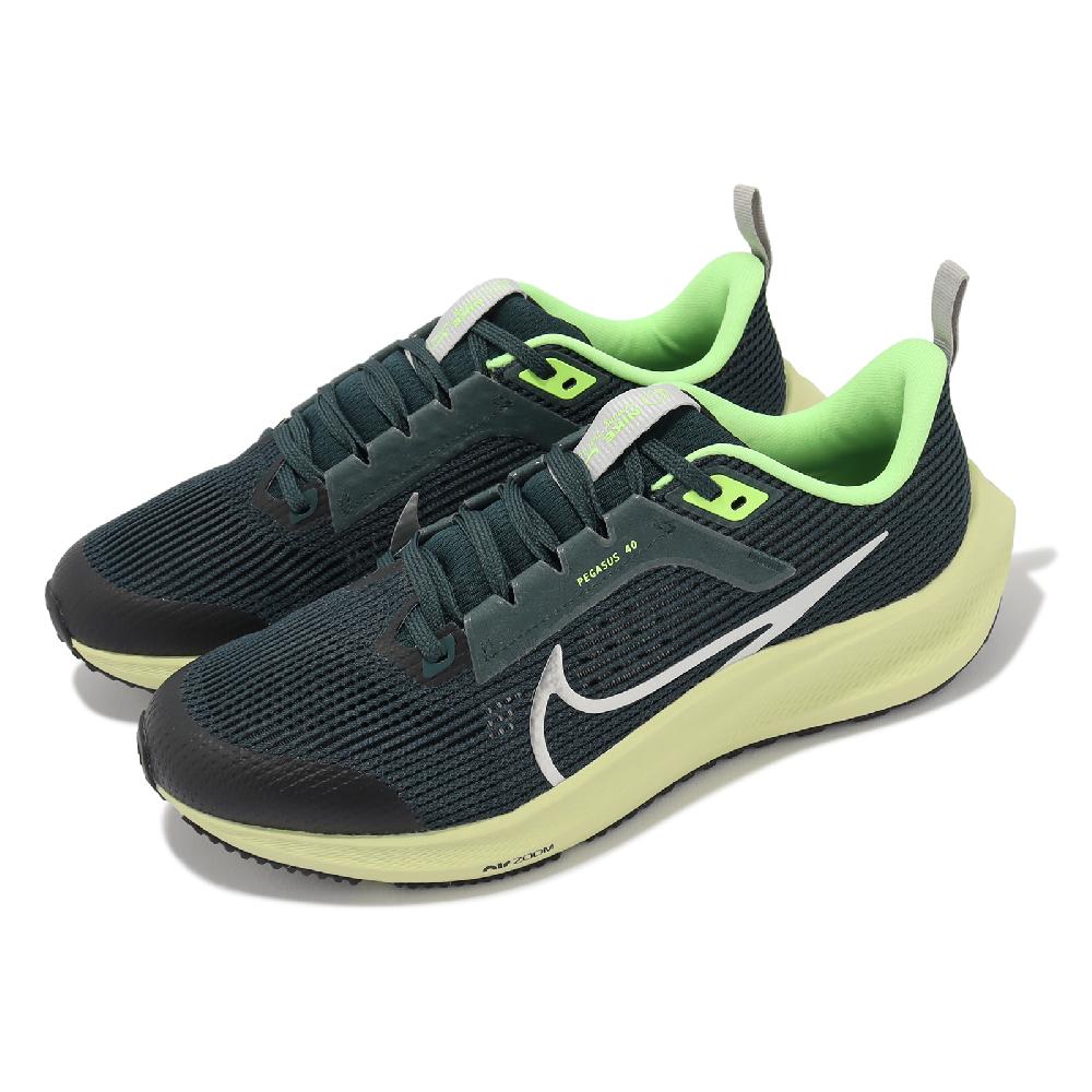 Nike 耐吉 慢跑鞋 Air Zoom Pegasus 40 GS 大童 女鞋 深綠 小飛馬 氣墊 運動鞋 DX2498-301